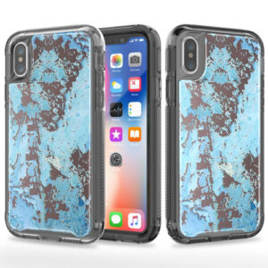 For iPhone Xs Max Case with Black Marble Pattern Cover TWL77