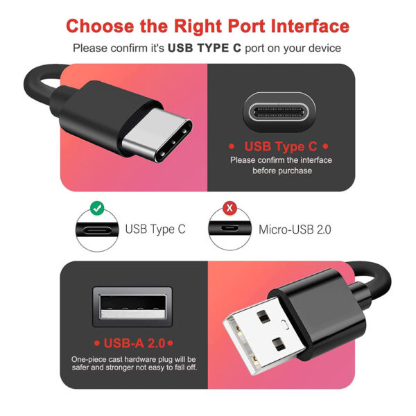 2 in 1 Travel Home Wall Charger Adapter with 3FT Type-C USB Cable - Image 4