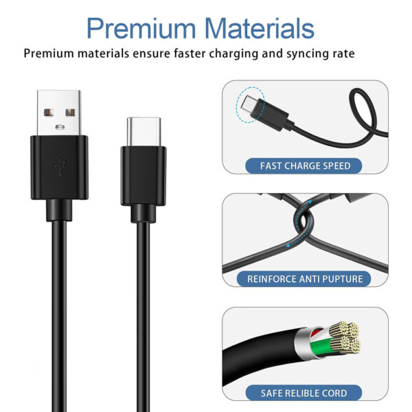 2 in 1 Travel Home Wall Charger Adapter with 3FT Type-C USB Cable - Image 6