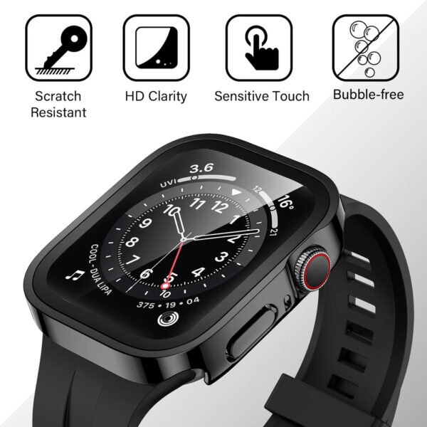 40mm Shockproof Cover Case with Tempered Glass Screen Protector For Apple Watch Series - Image 8