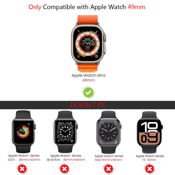 49mm Shockproof Cover Case with Tempered Glass Screen Protector For Apple Watch Series - Image 2