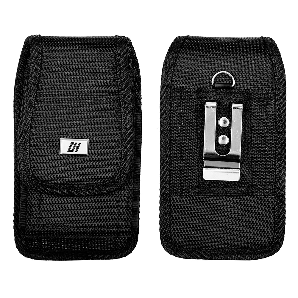 For Universal 4.7-inch Phone Case Nylon Pouch Vertical Holster Cover w Belt Clip