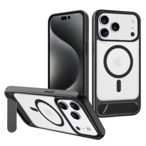 For Apple iPhone 17 Pro Case Kickstand Shockproof Clear Hard Back Cover 6.3-inch HDL143