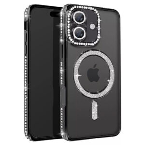 For Apple iPhone 17 Case Clear Rhinestones Glitter Bling Slim Soft Cover 6.3-in SFL146