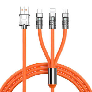 4ft / 1.2m 3 in 1 Multi Charger Cable Data Sync Cord with 3 different port ios/Type-C/Micro